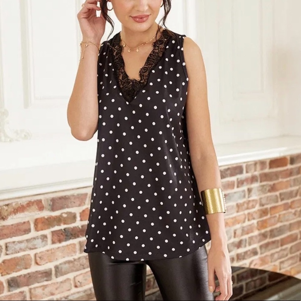 Milan Kiss Polka Dot Blouse